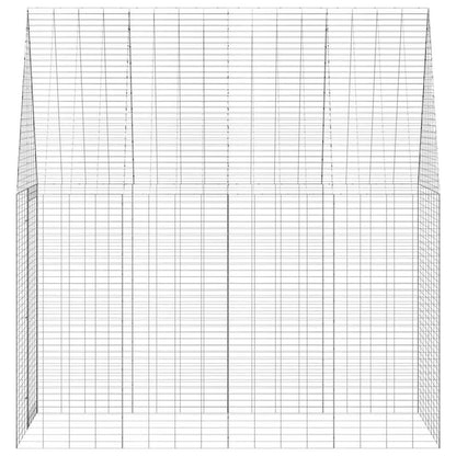 vidaXL Rabbit Cage Silver 200 x 100 x 210 cm Galvanised Steel