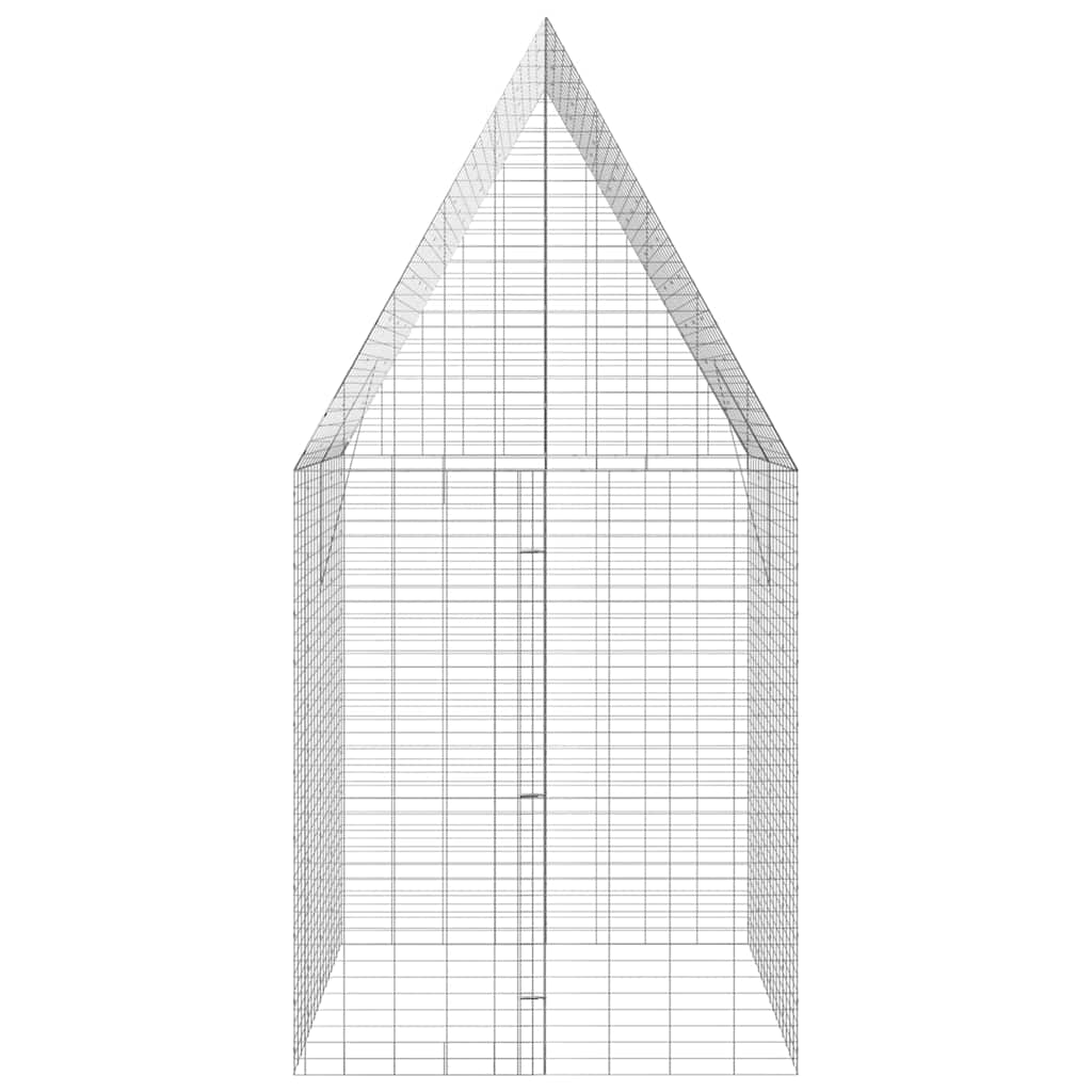 vidaXL Rabbit Cage Silver 200 x 100 x 210 cm Galvanised Steel