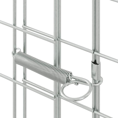 vidaXL Rabbit Cage Silver 300 x 100 x 210 cm Galvanised Steel