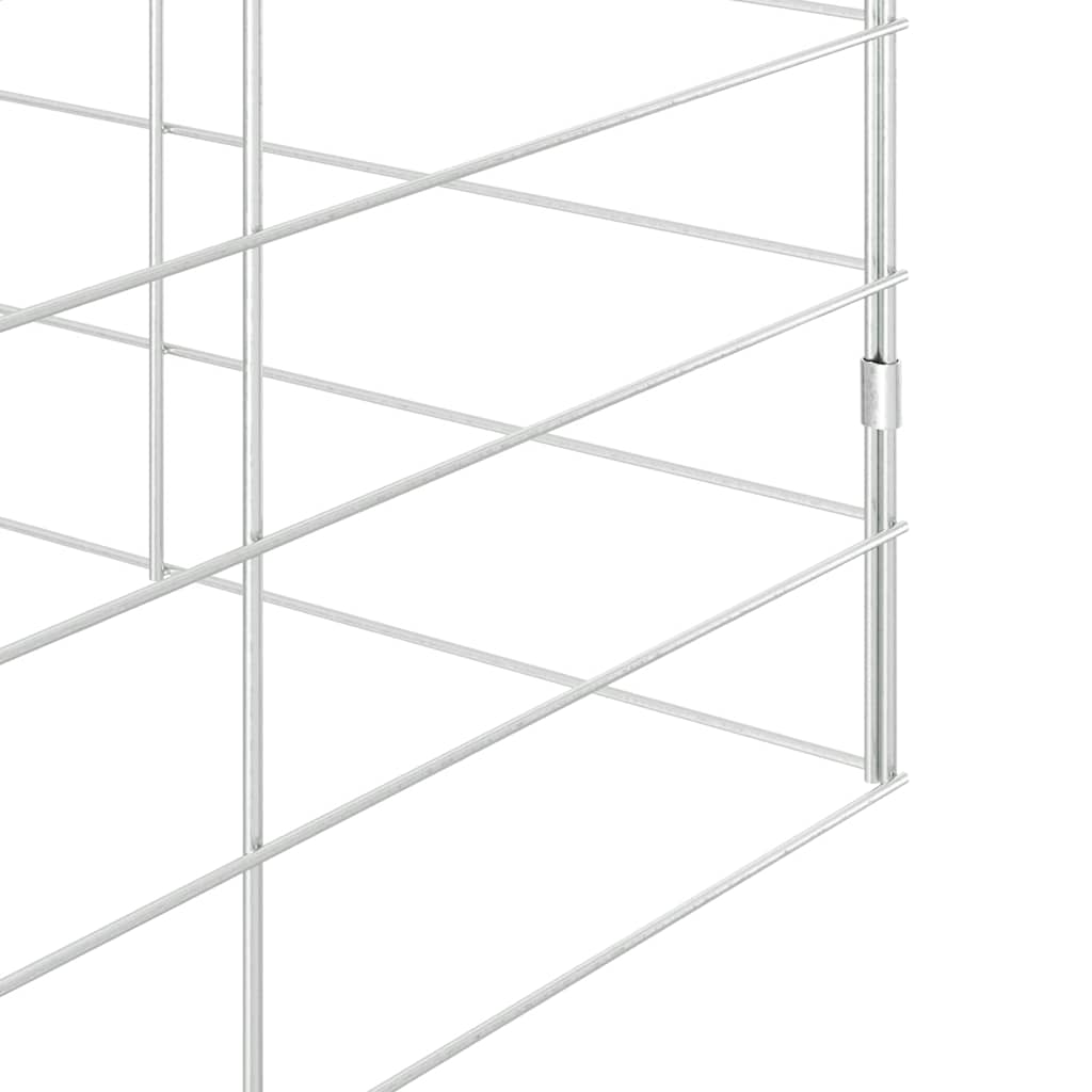 vidaXL Rabbit Cage Silver 300 x 100 x 210 cm Galvanised Steel