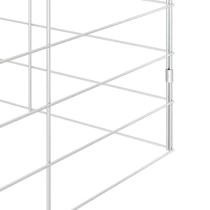 vidaXL Rabbit Cage Silver 300 x 100 x 210 cm Galvanised Steel