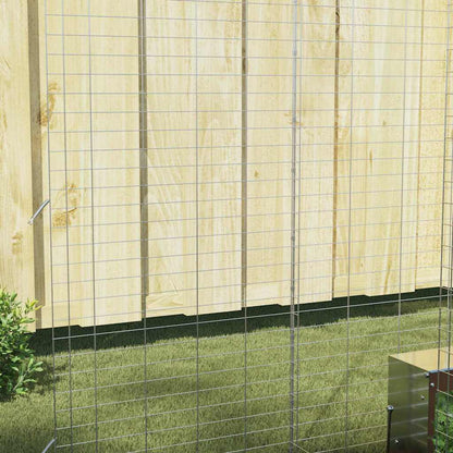 vidaXL Rabbit Cage Silver 300 x 100 x 210 cm Galvanised Steel