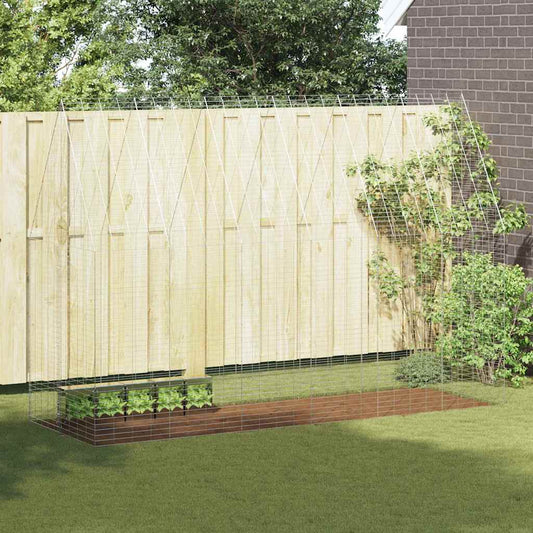 vidaXL Rabbit Cage Silver 300 x 100 x 210 cm Galvanised Steel