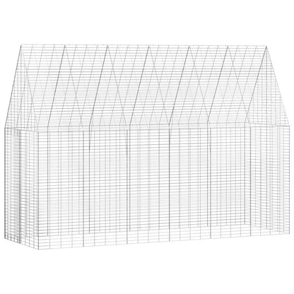 vidaXL Rabbit Cage Silver 300 x 100 x 210 cm Galvanised Steel