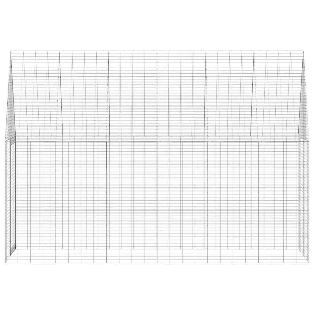 vidaXL Rabbit Cage Silver 300 x 100 x 210 cm Galvanised Steel