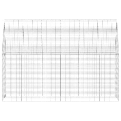 vidaXL Rabbit Cage Silver 300 x 100 x 210 cm Galvanised Steel