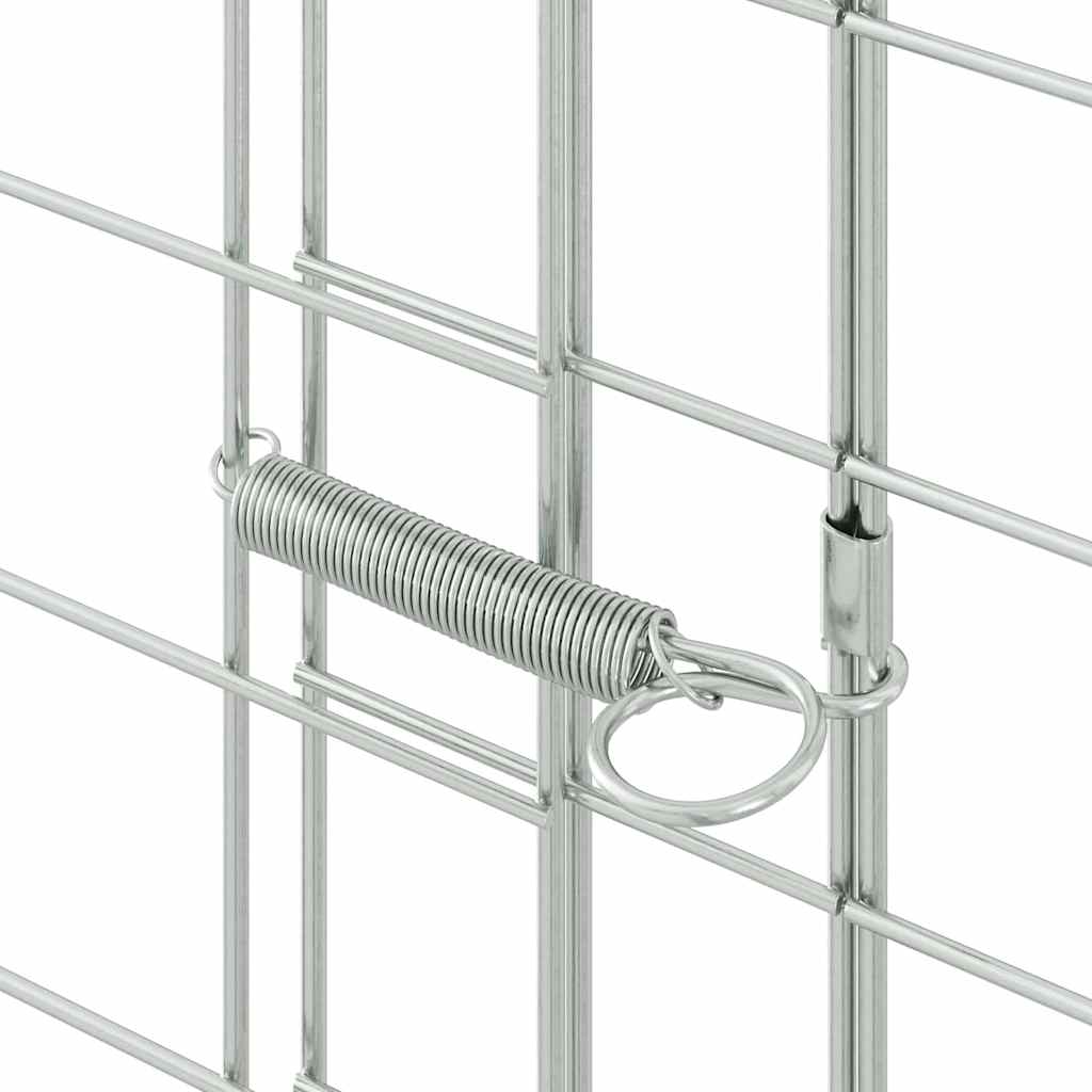 vidaXL Rabbit Cage Silver 400 x 100 x 210 cm Galvanised Steel