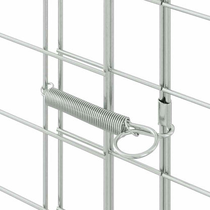 vidaXL Rabbit Cage Silver 400 x 100 x 210 cm Galvanised Steel