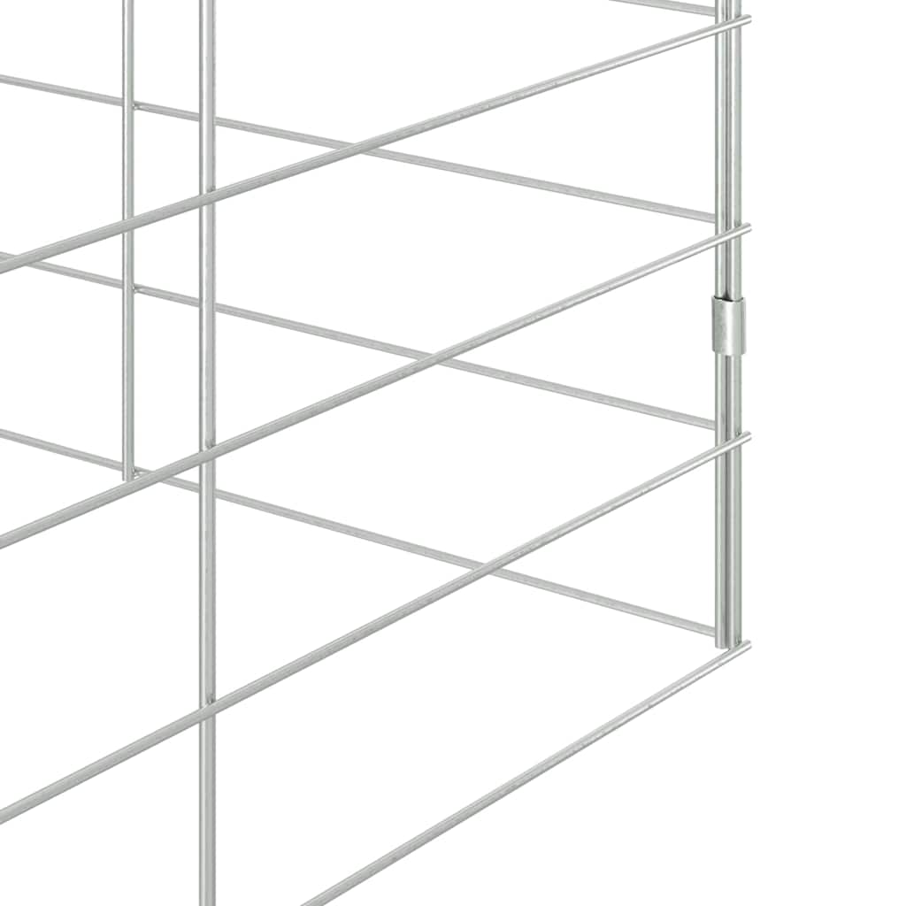 vidaXL Rabbit Cage Silver 400 x 100 x 210 cm Galvanised Steel