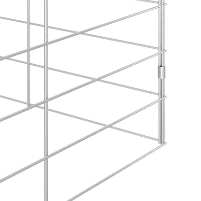 vidaXL Rabbit Cage Silver 400 x 100 x 210 cm Galvanised Steel