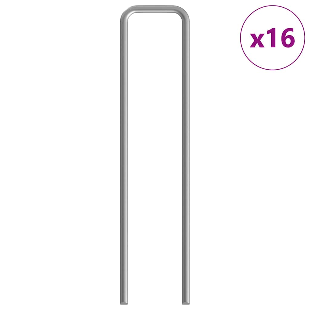 vidaXL Rabbit Cage Silver 400 x 100 x 210 cm Galvanised Steel