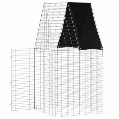 vidaXL Rabbit Cage Silver 100 x 100 x 210 cm Galvanised Steel