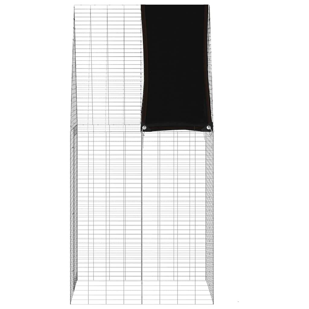 vidaXL Rabbit Cage Silver 100 x 100 x 210 cm Galvanised Steel