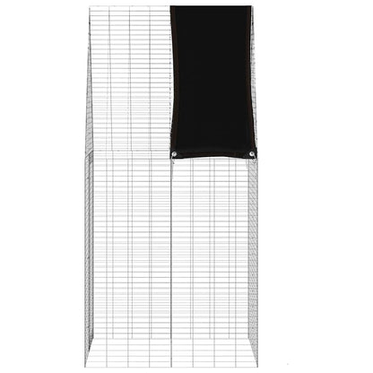 vidaXL Rabbit Cage Silver 100 x 100 x 210 cm Galvanised Steel