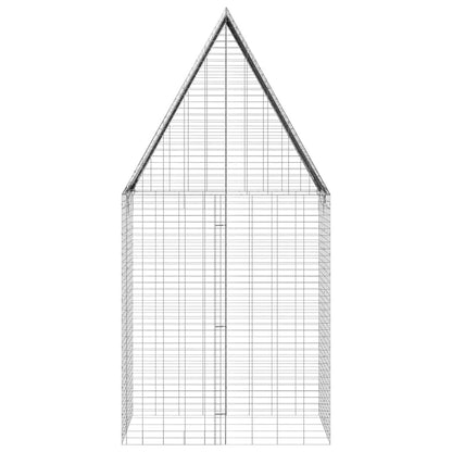 vidaXL Rabbit Cage Silver 100 x 100 x 210 cm Galvanised Steel