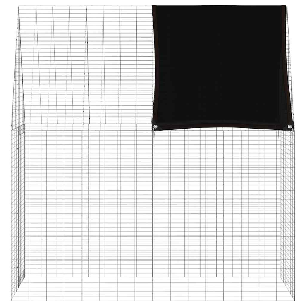 vidaXL Rabbit Cage Silver 200 x 100 x 210 cm Galvanised Steel