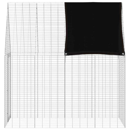 vidaXL Rabbit Cage Silver 200 x 100 x 210 cm Galvanised Steel