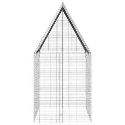 vidaXL Rabbit Cage Silver 200 x 100 x 210 cm Galvanised Steel