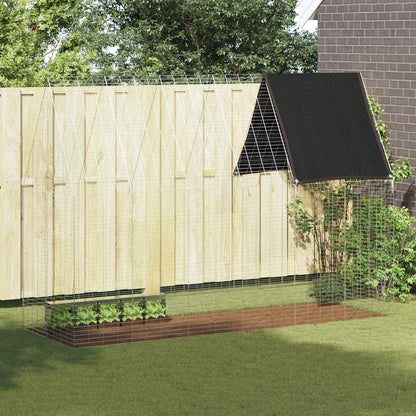 vidaXL Rabbit Cage Silver 300 x 100 x 210 cm Galvanised Steel