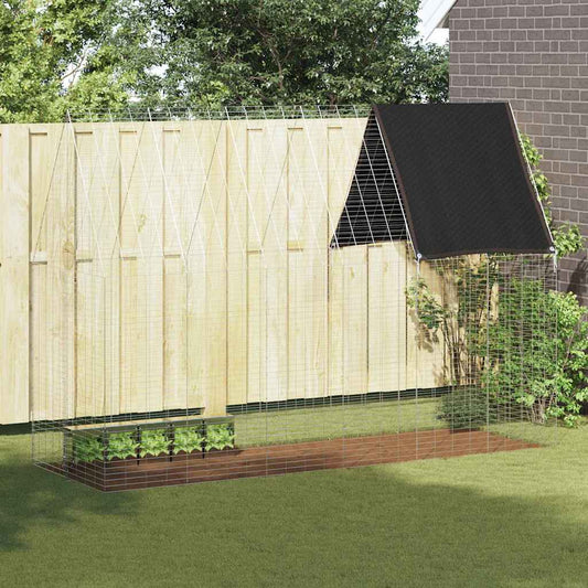 vidaXL Rabbit Cage Silver 300 x 100 x 210 cm Galvanised Steel