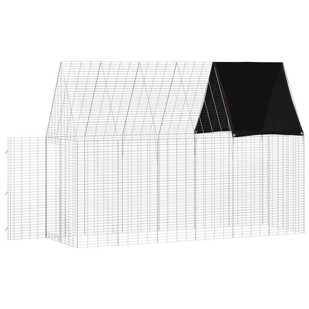 vidaXL Rabbit Cage Silver 300 x 100 x 210 cm Galvanised Steel