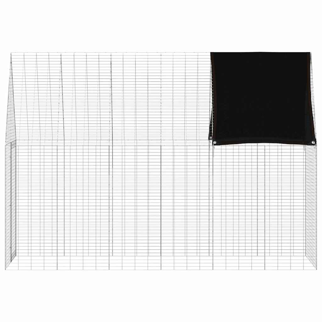 vidaXL Rabbit Cage Silver 300 x 100 x 210 cm Galvanised Steel
