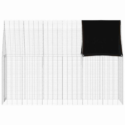 vidaXL Rabbit Cage Silver 300 x 100 x 210 cm Galvanised Steel