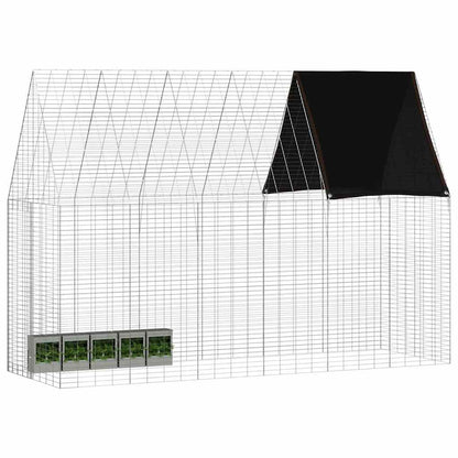 vidaXL Rabbit Cage Silver 300 x 100 x 210 cm Galvanised Steel