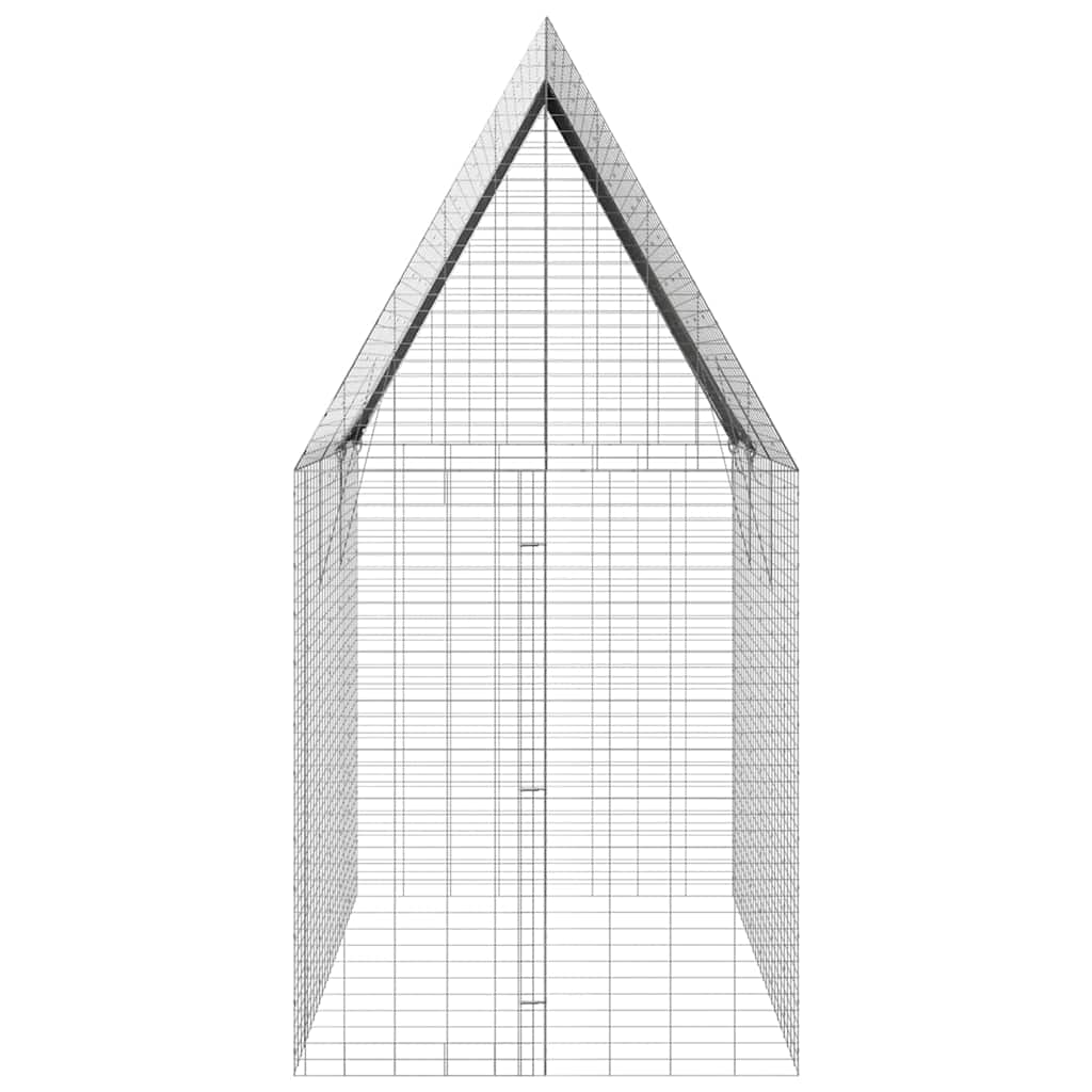 vidaXL Rabbit Cage Silver 300 x 100 x 210 cm Galvanised Steel