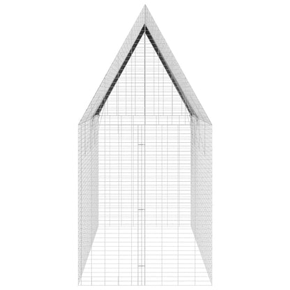 vidaXL Rabbit Cage Silver 400 x 100 x 210 cm Galvanised Steel