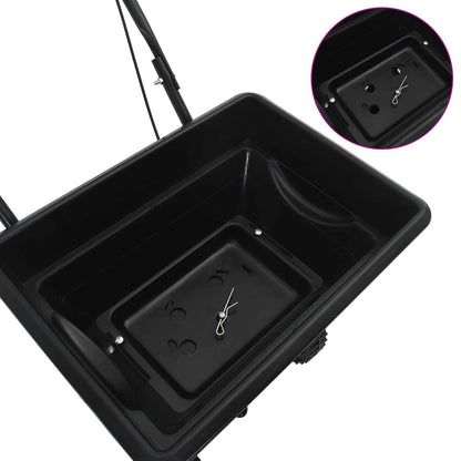 vidaXL Spreader Black 82 x 46 x 75 cm PVC and Steel