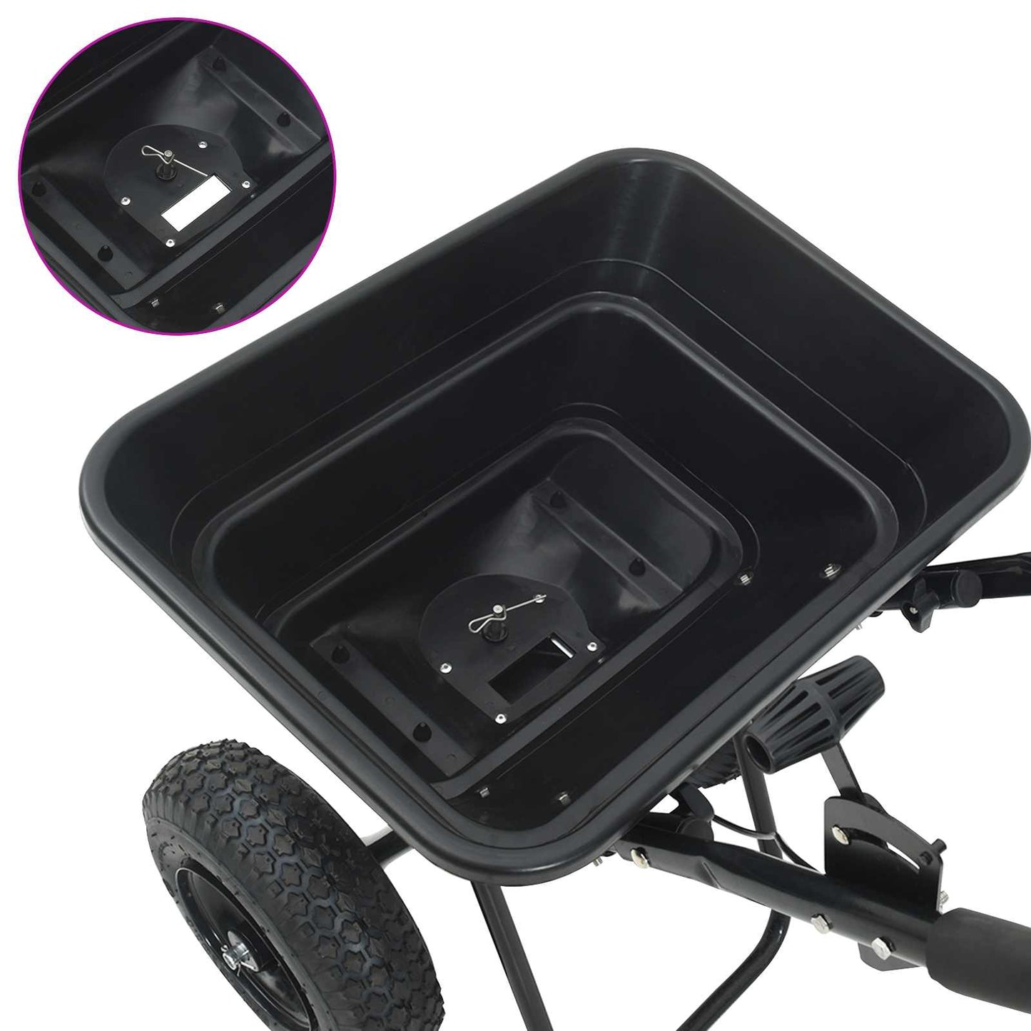 vidaXL Spreader Black 53 x 81.5 x 78 cm PVC and Steel