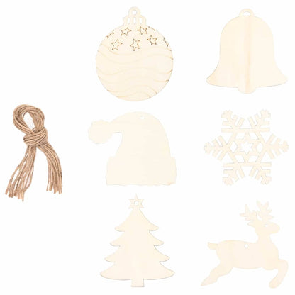 vidaXL Christmas Tree with 30 LEDs Natural 90 cm Solid Ash Wood