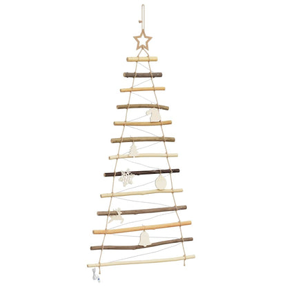 vidaXL Christmas Tree Natural 120 cm Solid Ash Wood