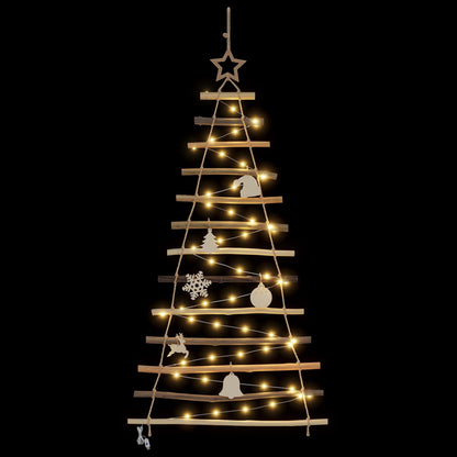vidaXL Christmas Tree Natural 120 cm Solid Ash Wood
