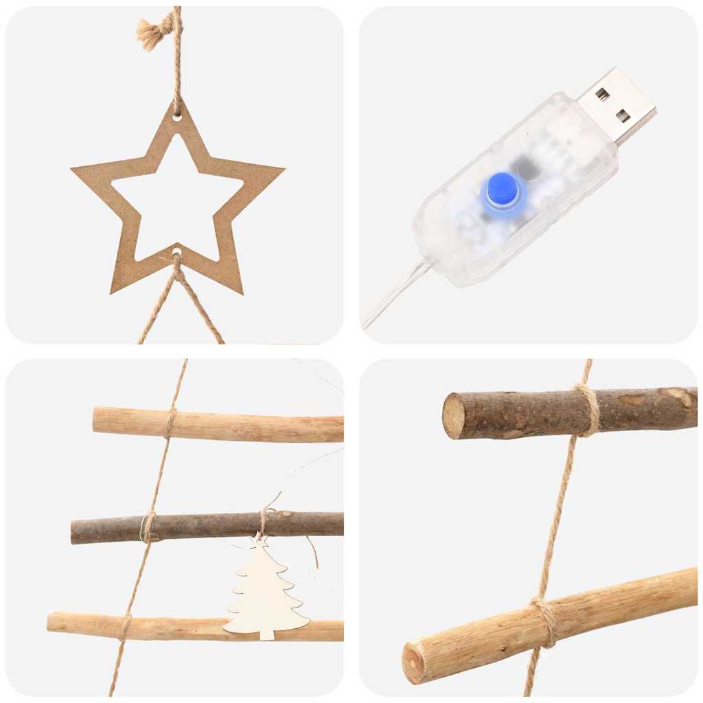 vidaXL Christmas Tree Natural 150 cm Solid Ash Wood