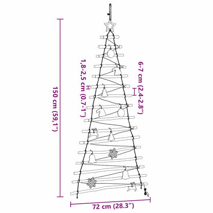 vidaXL Christmas Tree Natural 150 cm Solid Ash Wood