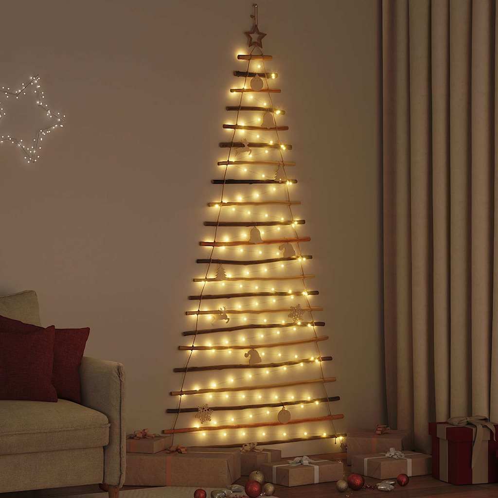 vidaXL Christmas Tree Natural 210 cm Solid Ash Wood