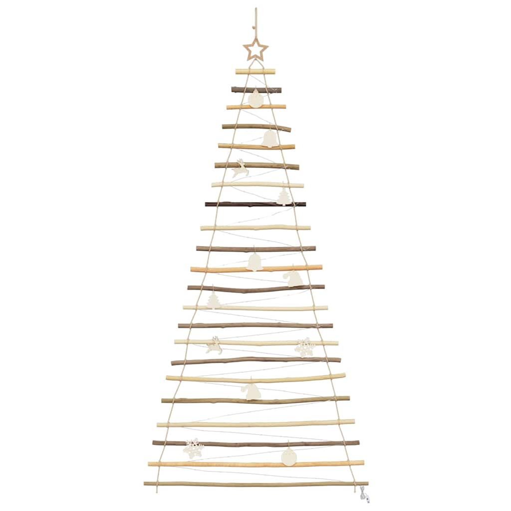 vidaXL Christmas Tree Natural 210 cm Solid Ash Wood