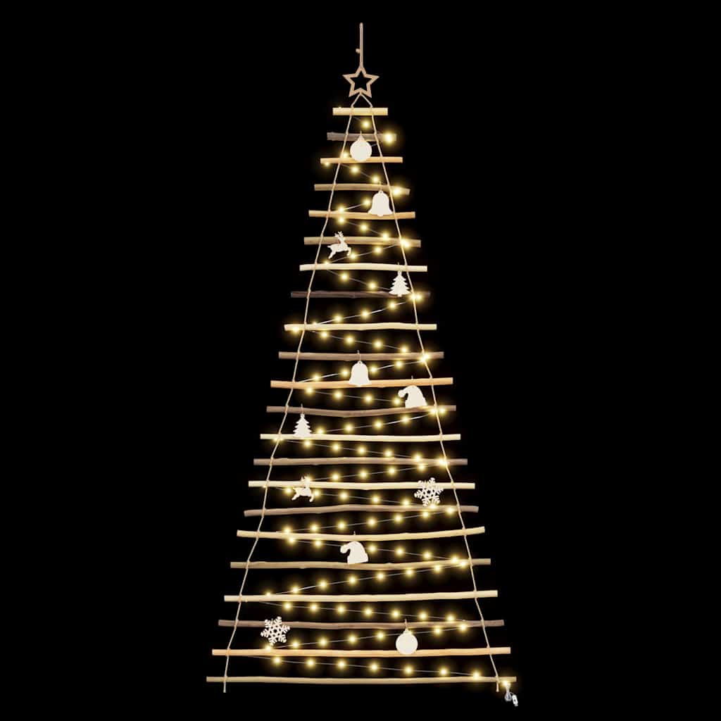 vidaXL Christmas Tree Natural 210 cm Solid Ash Wood
