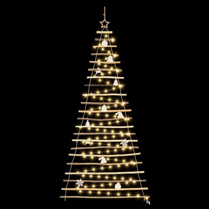 vidaXL Christmas Tree Natural 210 cm Solid Ash Wood