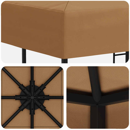 vidaXL Gazebo 3 x 3 m Beige Polyester and Steel 190 gsm