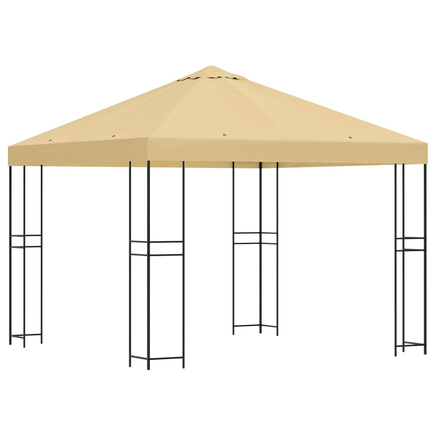 vidaXL Gazebo 3 x 3 m Cream Polyester and Steel 190 gsm