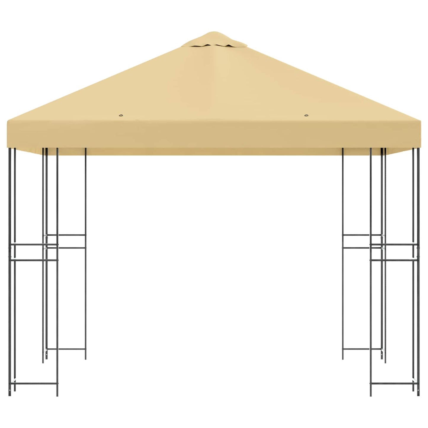vidaXL Gazebo 3 x 3 m Cream Polyester and Steel 190 gsm