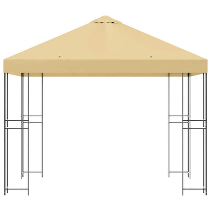 vidaXL Gazebo 3 x 3 m Cream Polyester and Steel 190 gsm