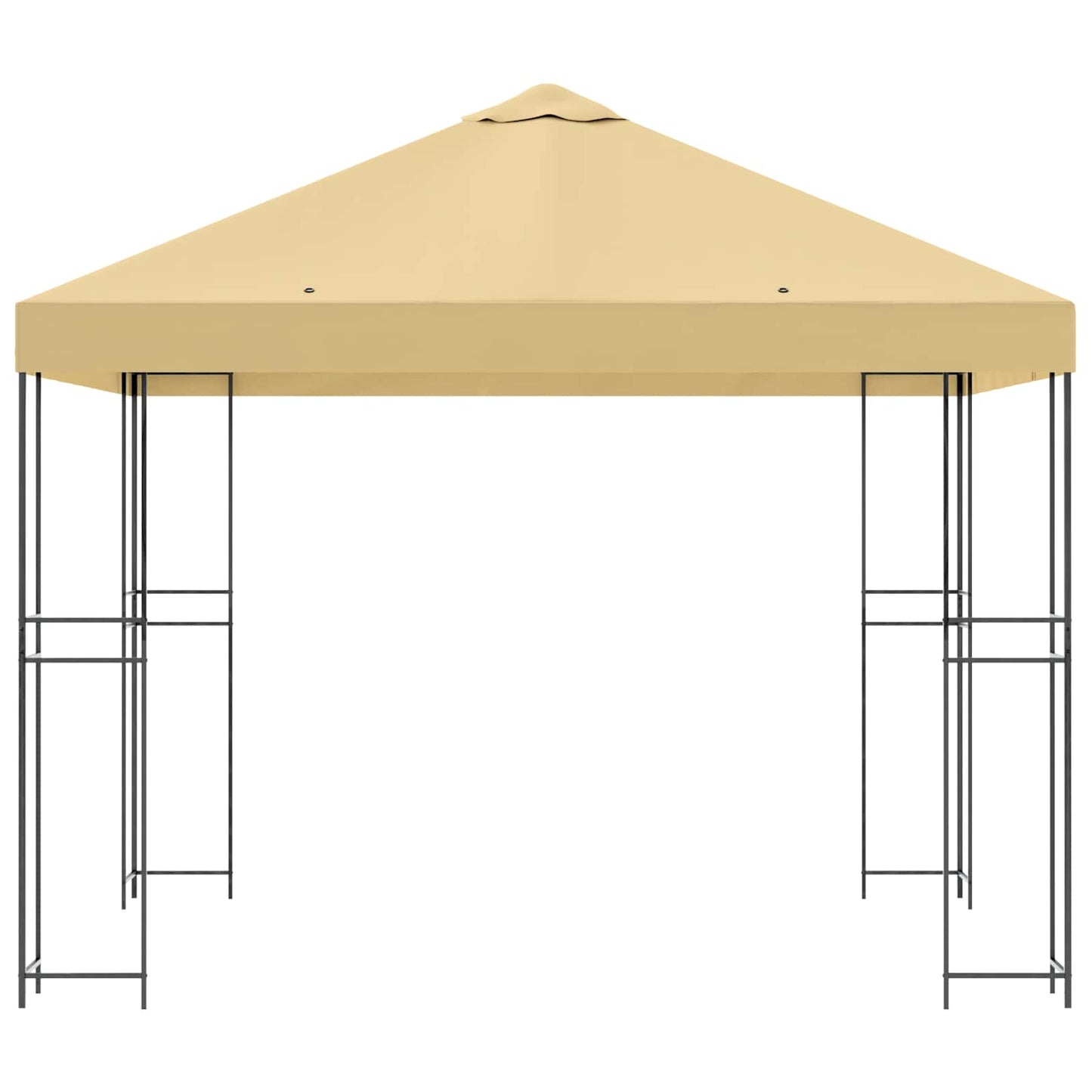 vidaXL Gazebo 3 x 3 m Cream Polyester and Steel 190 gsm
