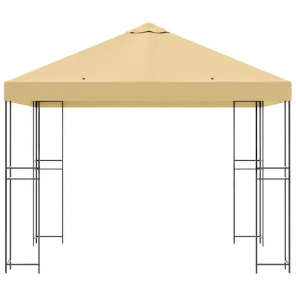vidaXL Gazebo 3 x 3 m Cream Polyester and Steel 190 gsm