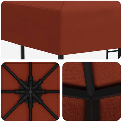vidaXL Gazebo 3 x 3 m Terracotta Polyester and Steel 190 gsm