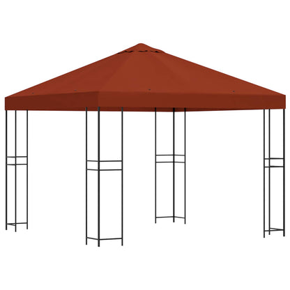 vidaXL Gazebo 3 x 3 m Terracotta Polyester and Steel 190 gsm