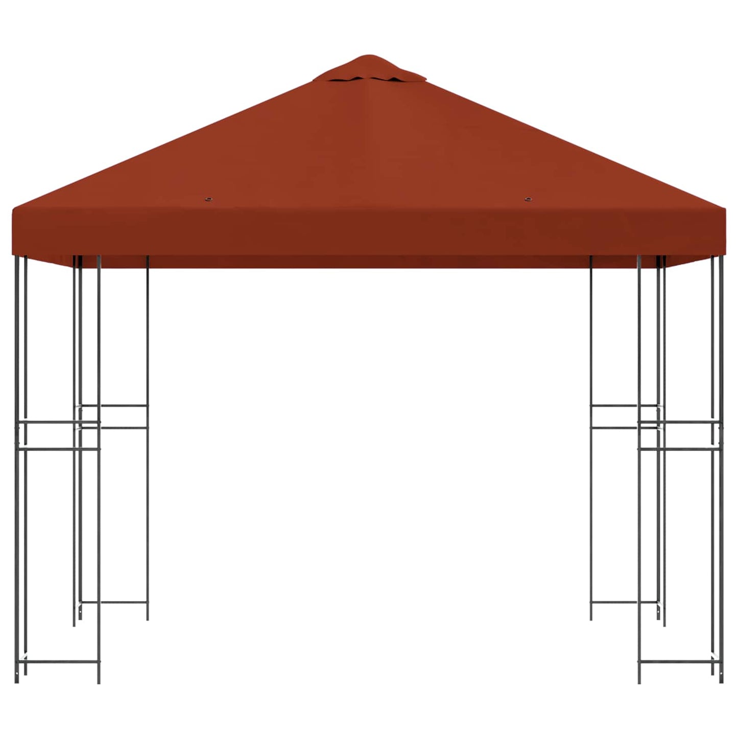 vidaXL Gazebo 3 x 3 m Terracotta Polyester and Steel 190 gsm
